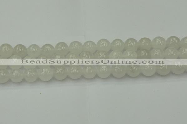 CWH55 15.5 inches 14mm round white jade beads wholesale