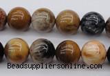 CWJ265 15.5 inches 14mm round wood jasper gemstone beads wholesale