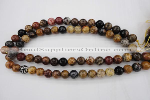 CWJ283 15.5 inches 11mm round wood jasper gemstone beads wholesale