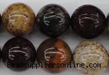 CWJ286 15.5 inches 18mm round wood jasper gemstone beads wholesale