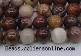 CWJ402 15.5 inches 8mm round wood jasper gemstone beads wholesale