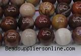 CWJ403 15.5 inches 10mm round wood jasper gemstone beads wholesale