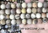 CWJ443 15.5 inches 10mm round matte wood jasper beads wholesale