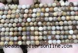 CWJ450 15.5 inches 4mm faceted round wood jasper beads wholesale