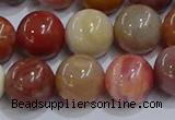 CWJ464 15.5 inches 12mm round rainbow wood jasper beads