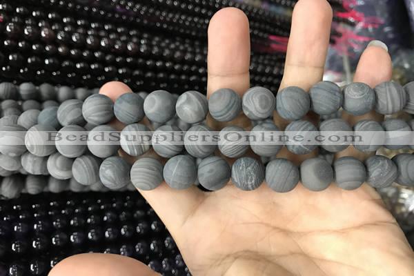 CWJ557 15.5 inches 6mm round matte coffee wood jasper beads wholesale