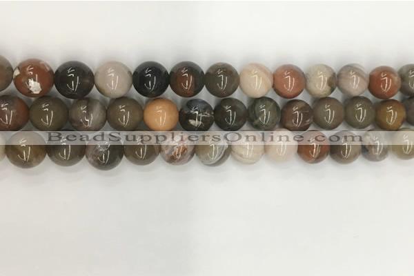 CWJ577 15.5 inches 10mm round wood jasper beads wholesale