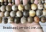 CWJ597 15.5 inches 18mm round wood jasper beads wholesale