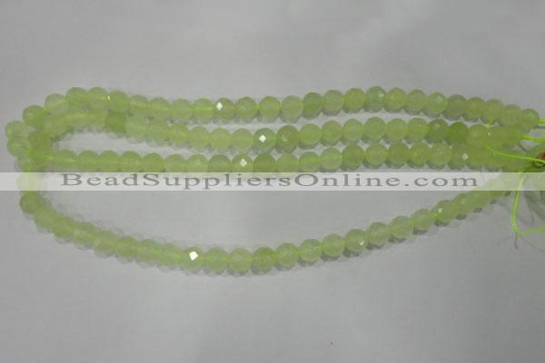 CXJ162 15.5 inches 8mm faceted round New jade beads wholesale