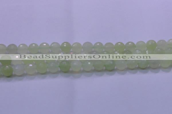 CXJ221 15.5 inches 12mm faceted round New jade beads wholesale