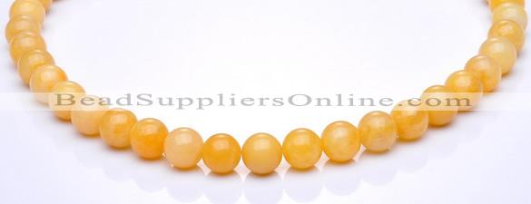 CYJ03 16 inches 8mm round yellow jade gemstone beads Wholesale