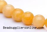 CYJ04 16 inches 10mm round yellow jade gemstone beads Wholesale