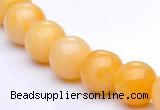 CYJ05 12mm round 16 inches yellow jade gemstone beads Wholesale