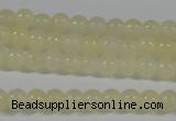 CYJ159 15.5 inches 4mm round yellow jade beads wholesale