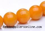 CYJ16 16mm round 16 inches yellow jade gemstone beads Wholesale