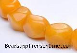 CYJ18 10*14mm irregular yellow jade gemstone beads Wholesale