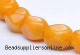 CYJ19 13*18mm irregular yellow jade gemstone beads Wholesale