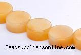 CYJ20 16 inches 12mm coin yellow jade gemstone beads Wholesale