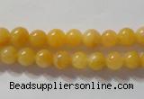 CYJ251 15.5 inches 6mm round yellow jade beads wholesale