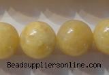 CYJ257 15.5 inches 18mm round yellow jade beads wholesale