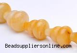 CYJ27 6*10mm calabash yellow jade gemstone beads Wholesale