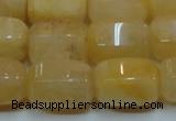 CYJ270 15.5 inches 10*14mm faceted tube yellow jade gemstone beads