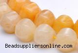 CYJ30 12*12mm pumpkin shape yellow jade gemstone beads Wholesale