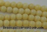 CYJ301 15.5 inches 6mm round yellow jade beads wholesale