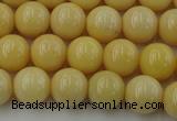 CYJ302 15.5 inches 8mm round yellow jade beads wholesale