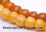 CYJ32 8*8mm bread shape yellow jade gemstone beads Wholesale