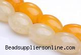 CYJ33 16 inches 8*12mm rice yellow jade gemstone beads Wholesale