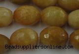 CYJ335 15.5 inches 16*20mm faceted rice yellow jade beads wholesale