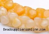 CYJ42 16 inch 9*12mm dumbbell-shaped yellow jade gemstone beads