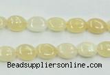 CYJ59 15.5 inches 8*10mm oval yellow jade gemstone beads wholesale