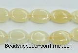 CYJ60 15.5 inches 10*14mm oval yellow jade gemstone beads wholesale