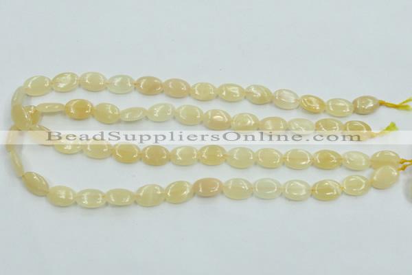 CYJ60 15.5 inches 10*14mm oval yellow jade gemstone beads wholesale