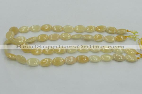 CYJ61 15.5 inches 13*18mm oval yellow jade gemstone beads wholesale