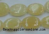 CYJ62 15.5 inches 15*20mm oval yellow jade gemstone beads wholesale