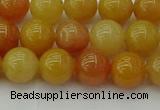 CYJ622 15.5 inches 8mm round yellow jade beads wholesale