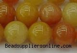 CYJ625 15.5 inches 14mm round yellow jade beads wholesale