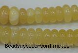 CYJ65 15.5 inches 6*12mm rondelle yellow jade beads wholesale