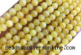 CYJ667 15 inches 6mm round dyed yellow jade beads wholesale