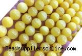 CYJ669 15 inches 10mm round dyed yellow jade beads wholesale