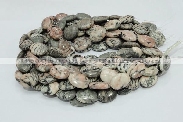 CZJ08 16 inches 13*18mm oval zebra jasper gemstone beads Wholesale