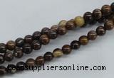 CZJ168 15.5 inches 4mm round iron zebra jasper beads wholesale