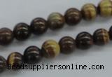 CZJ170 15.5 inches 8mm round iron zebra jasper beads wholesale