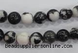 CZJ204 15.5 inches 10mm round black & white zebra jasper beads