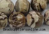 CZJ256 15.5 inches 20mm round zebra jasper beads wholesale