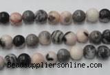 CZJ401 15.5 inches 6mm round pink zebra jasper beads wholesale