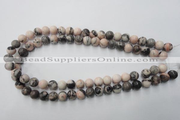 CZJ404 15.5 inches 12mm round pink zebra jasper beads wholesale